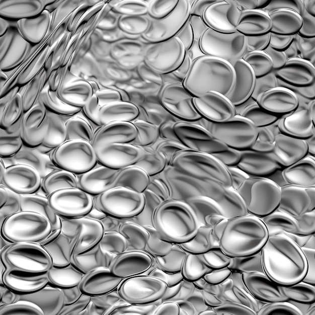 A silver colored background with a lot of silver circles.