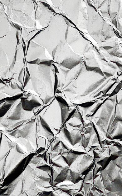 Silver colored Crumpled Paper texture