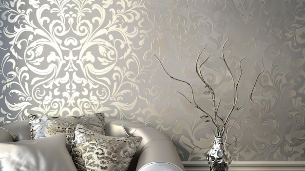 Photo silver colour pattern wallpaper ar 169 job id a4456533de13449dbcc48fdcde7e5f7d