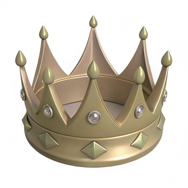 Photo a silver crown with a crown on it