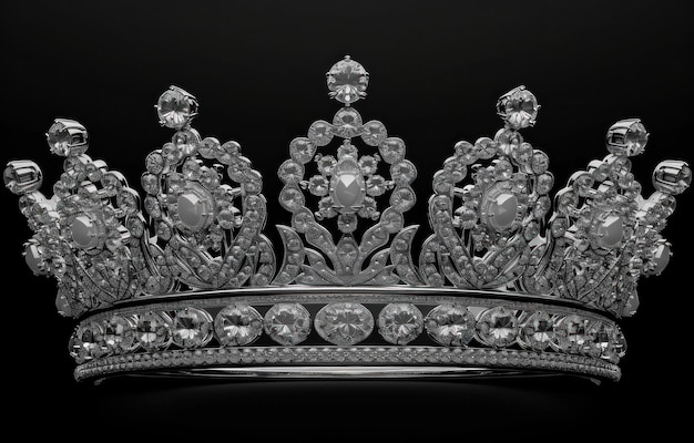 Silver Crown with Diamonds