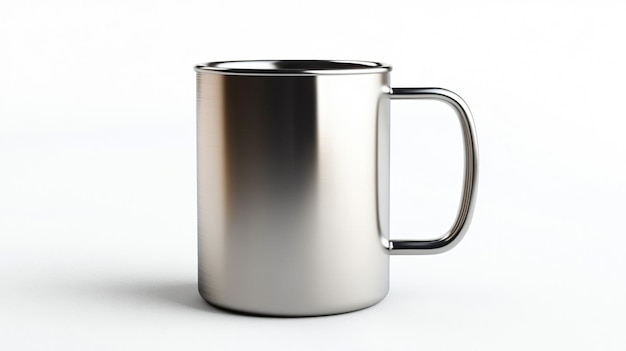 a silver cup with a handle that says silver on it