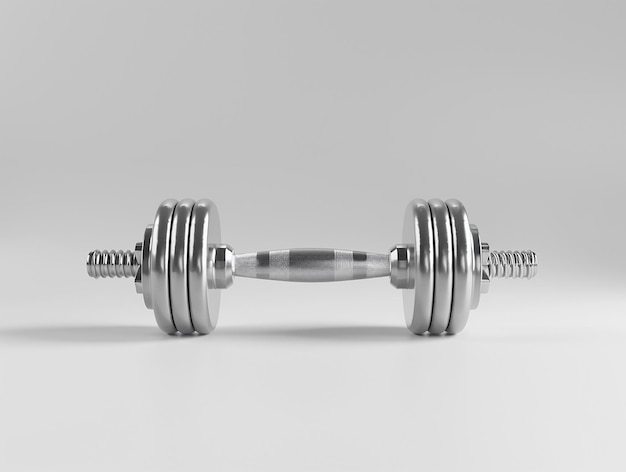 Photo a silver dumbbell with the words  tweet  on the front