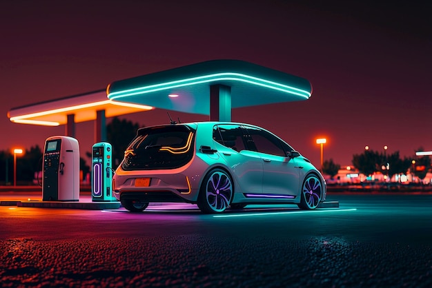 A silver electric car with the word tesla on the top.