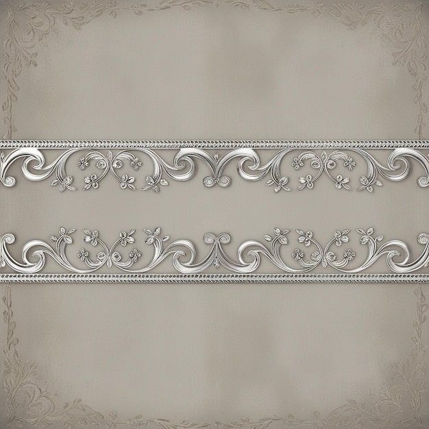 a silver frame with a design that says quot the word quot on it