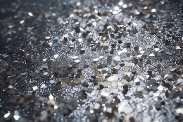 Silver Glitter Background Ai generative