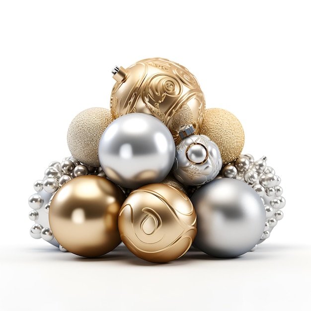 silver and golden christas balls