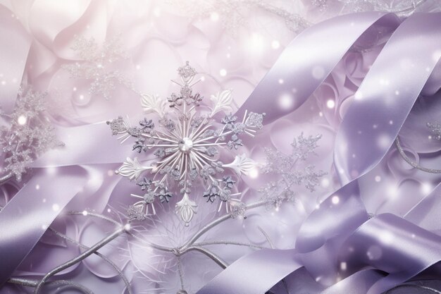 Photo silver and lavender snowflake background snowflake background icy backdrop snowy scenery