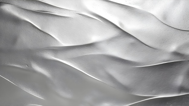 Silver metallic wall with wave pattern surface abstract texture background Generative AI illustrat