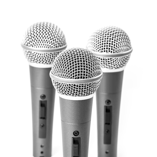 Silver microphone