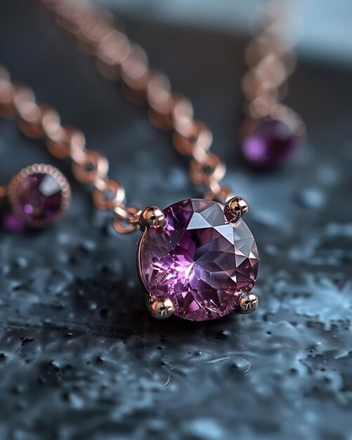 Silver Necklace With An Amethyst Gemstone A Wallpaper