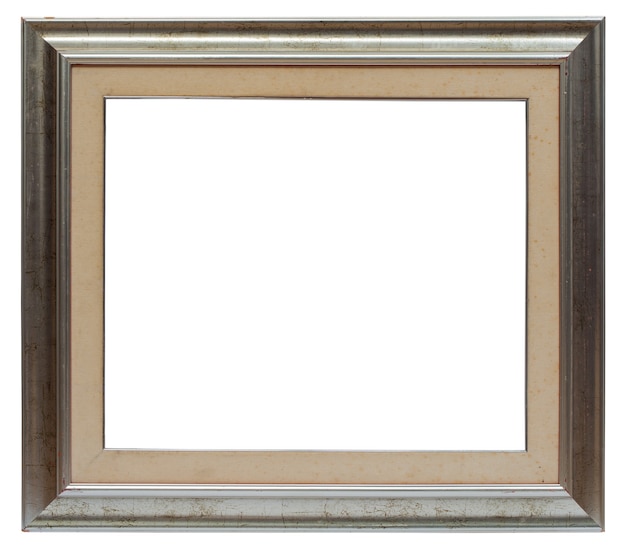 Silver Picture frame isolated on a white background