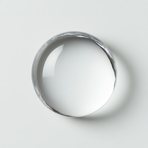 a silver ring with a circle on it is on a white surface