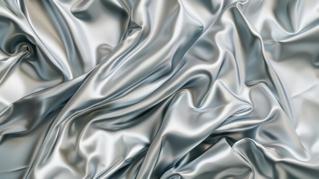 Silver Satin Fabric Texture