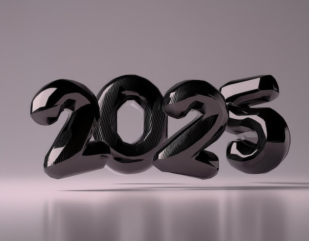 a silver sculpture with the year 2025 on it