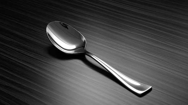 a silver spoon on a table