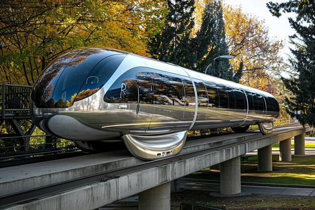 Photo a silver train with the number 37 on the front