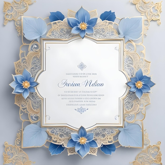 Photo silvergolden luxurious wedding event and invitation card design