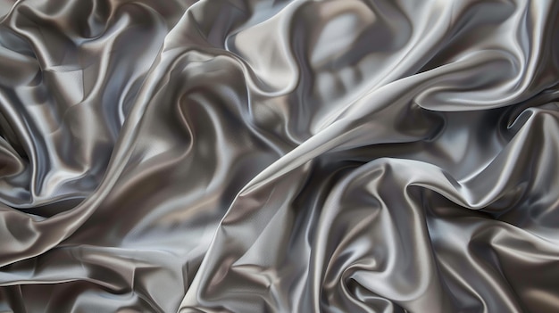 Silvery and Wrinkled Fabric Texture