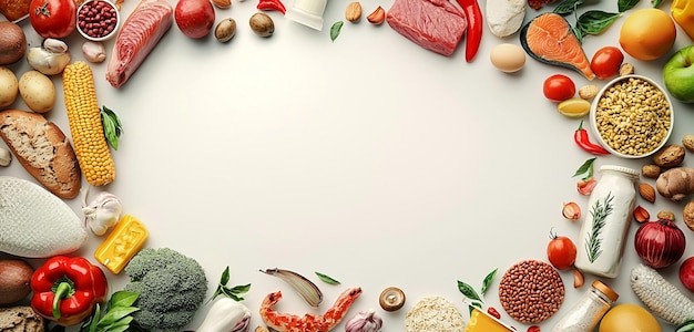 Simple 3D food border mockup for World Food Day event flyer designs