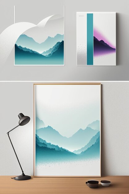 Simple abstract art colorful creative think banner wallpaper background illustration beautiful