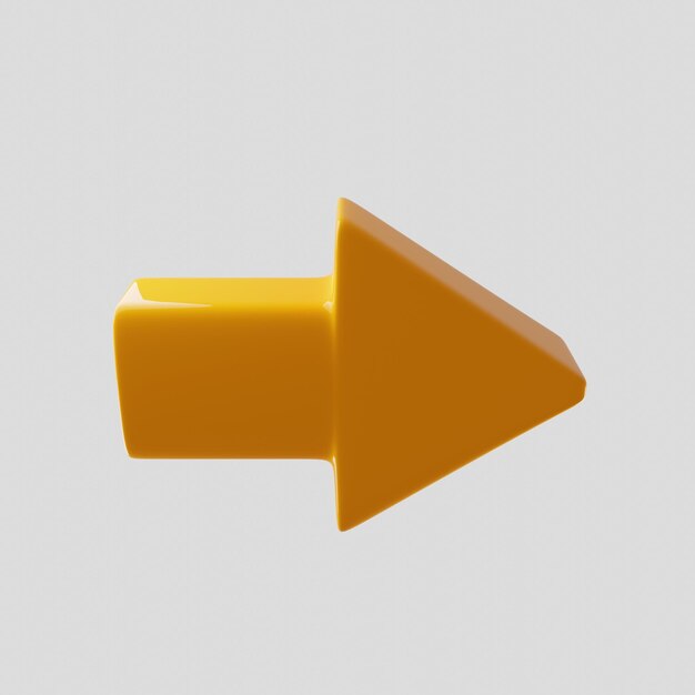 Simple arrow icon on 3d rendering minimal concept 3d illustration