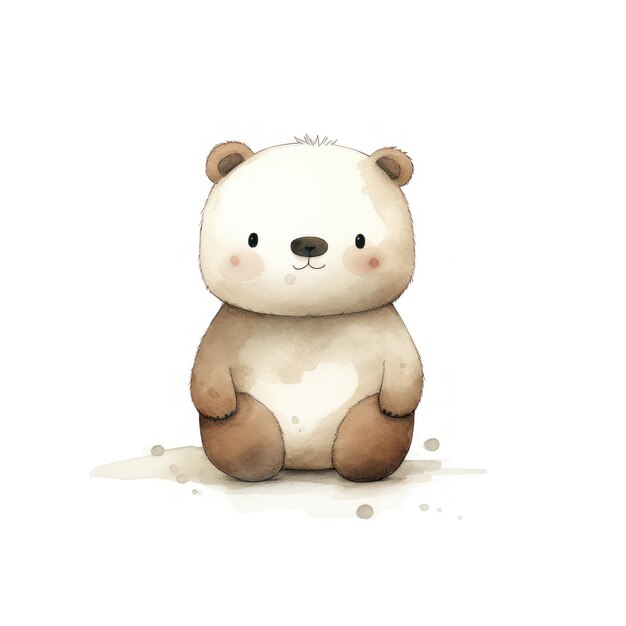 Simple Bear Minimalistic Drawings AI Generated