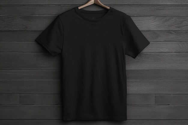 Photo simple black mens tshirt mockup