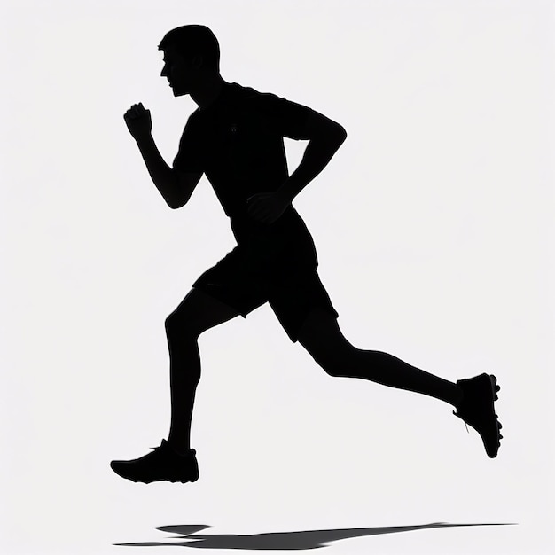 Simple black vector illustration of a man exercising