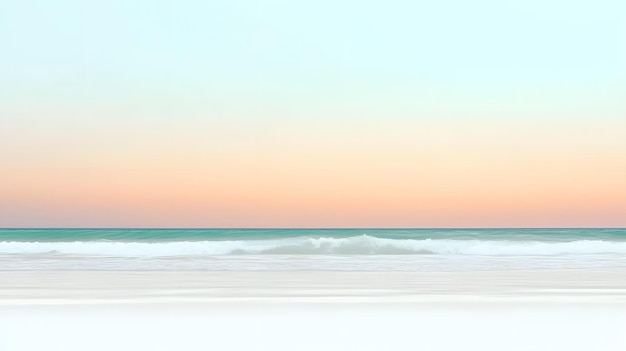 Photo simple and calming ocean waves in pastel shades minimalist