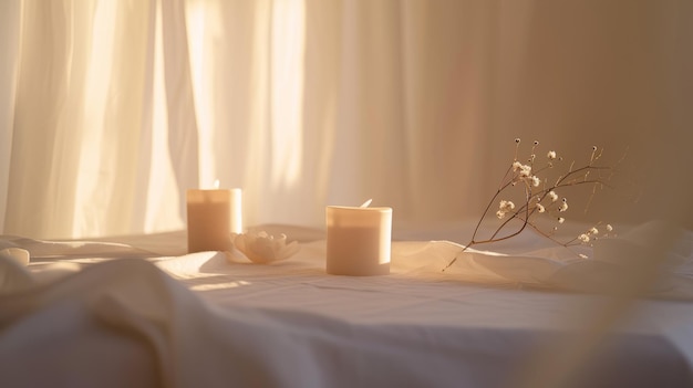 Simple candlelit holders around an lovethemed