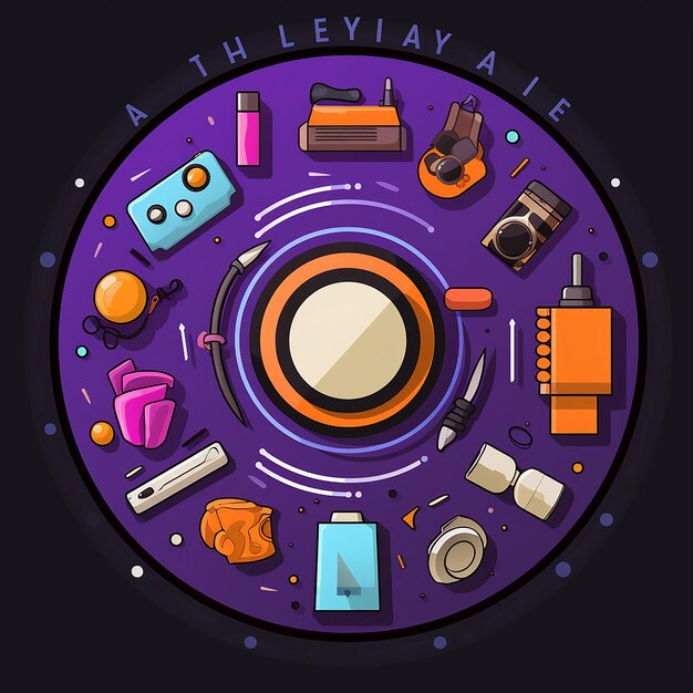 simple circular icon for hobby contents