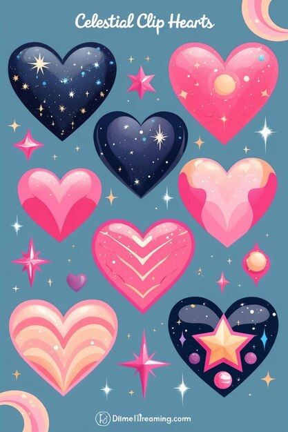 Photo simple clip art hearts for clean and classic looks