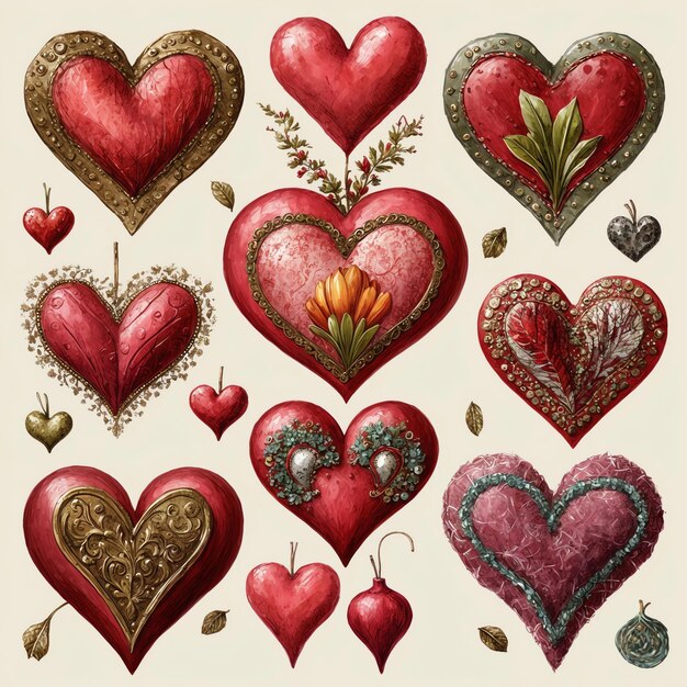 Photo simple clip art hearts for clean and classic looks