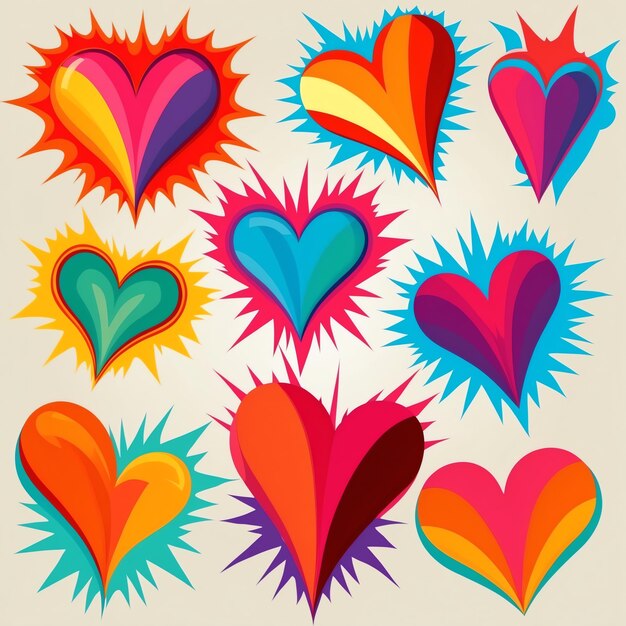 Photo simple clip art hearts for clean and classic looks