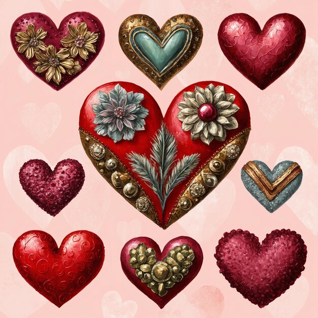 Photo simple clip art hearts for clean and classic looks