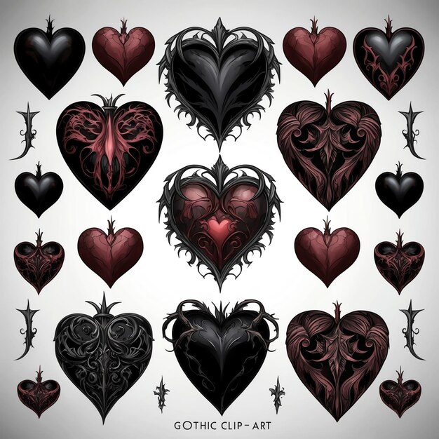 Photo simple clip art hearts for clean and classic looks