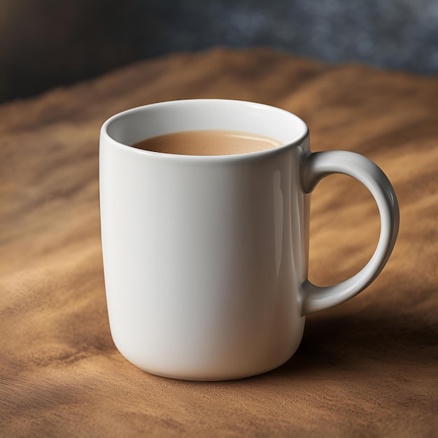 Simple cup of coffee on a wooden table