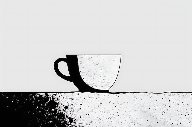 Photo a simple cup illustration