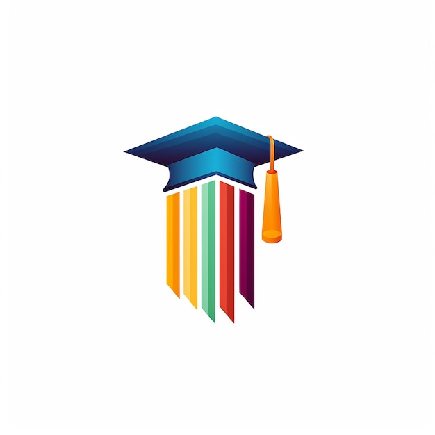 Simple Graduation Pencil Logo Design Graduation