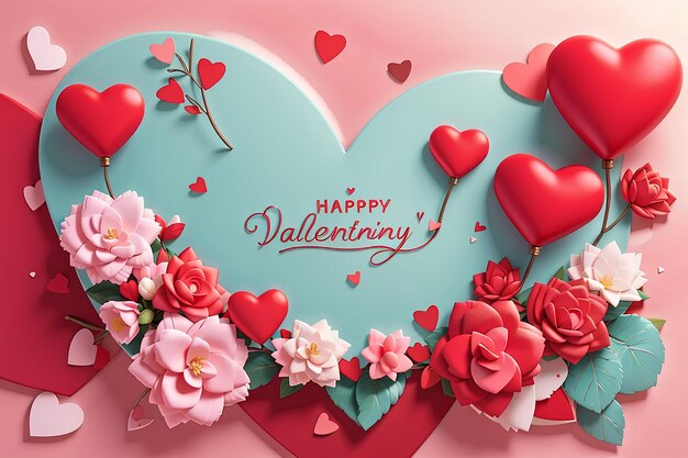 Simple happy valentines day celebration design