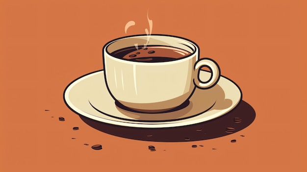 Simple illustration cup of coffee