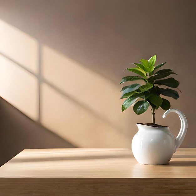 Simple Interior Design with Wood Table