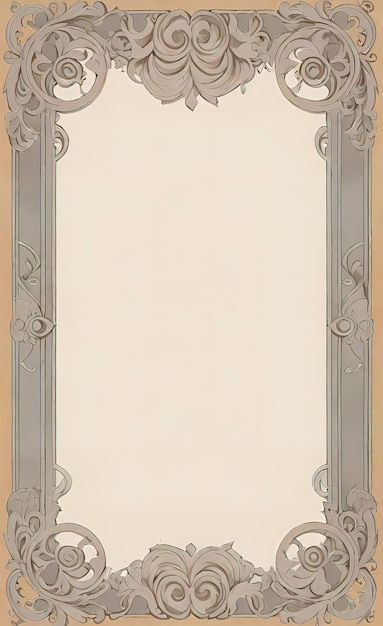 Simple light brown and gray line border with empty center vintage shabby chic background backdrop