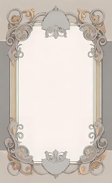 Simple light brown and gray line border with empty center vintage shabby chic background backdrop