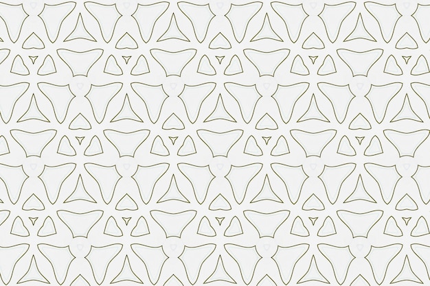 Simple light symmetrical geometric background for design and decoration. Pattern repeating shapes for site white background