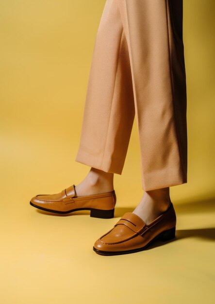 Photo simple loafers shoe clothing footwear apparel