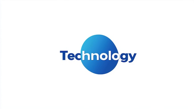 A simple logo design like a technology company Technology white background