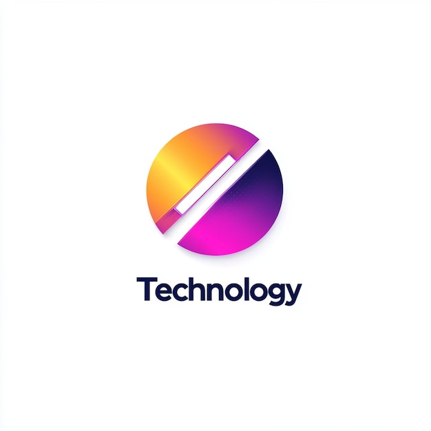 A simple logo design like a technology company Technology white background