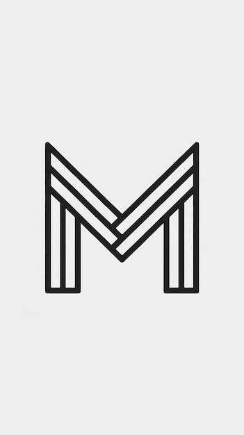 Simple M letter logo design